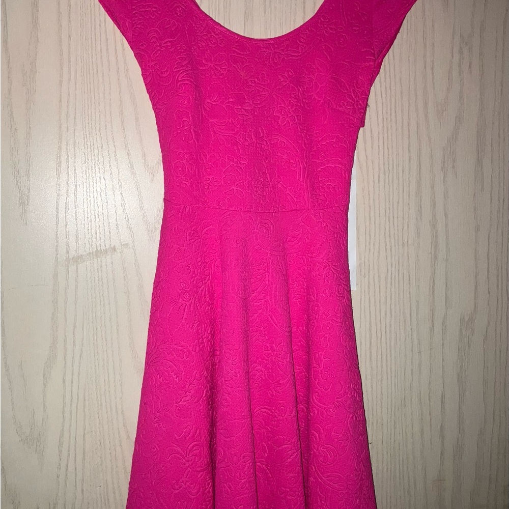 Bright Pink Lace Dress